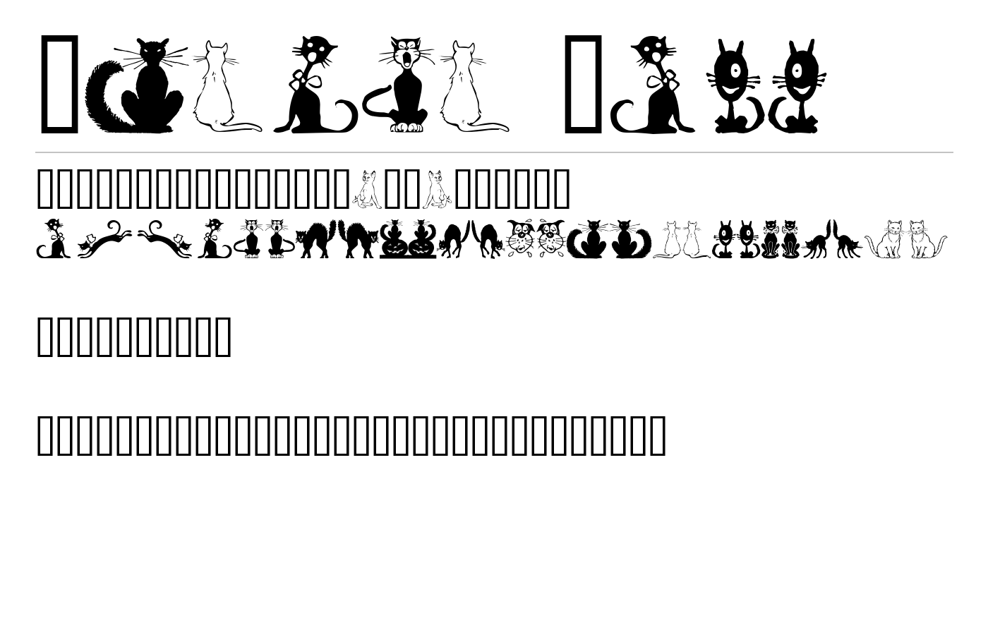 Border Cats Font preview
