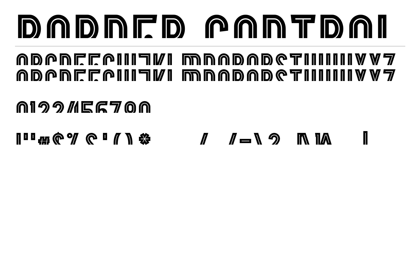 Border Control Font preview