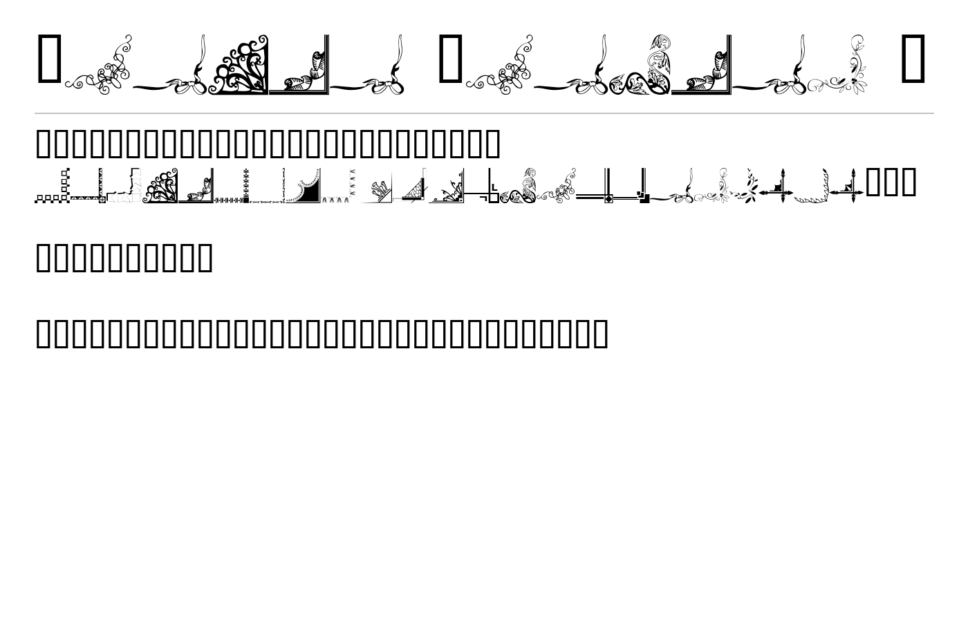Border Corners 2 Font preview