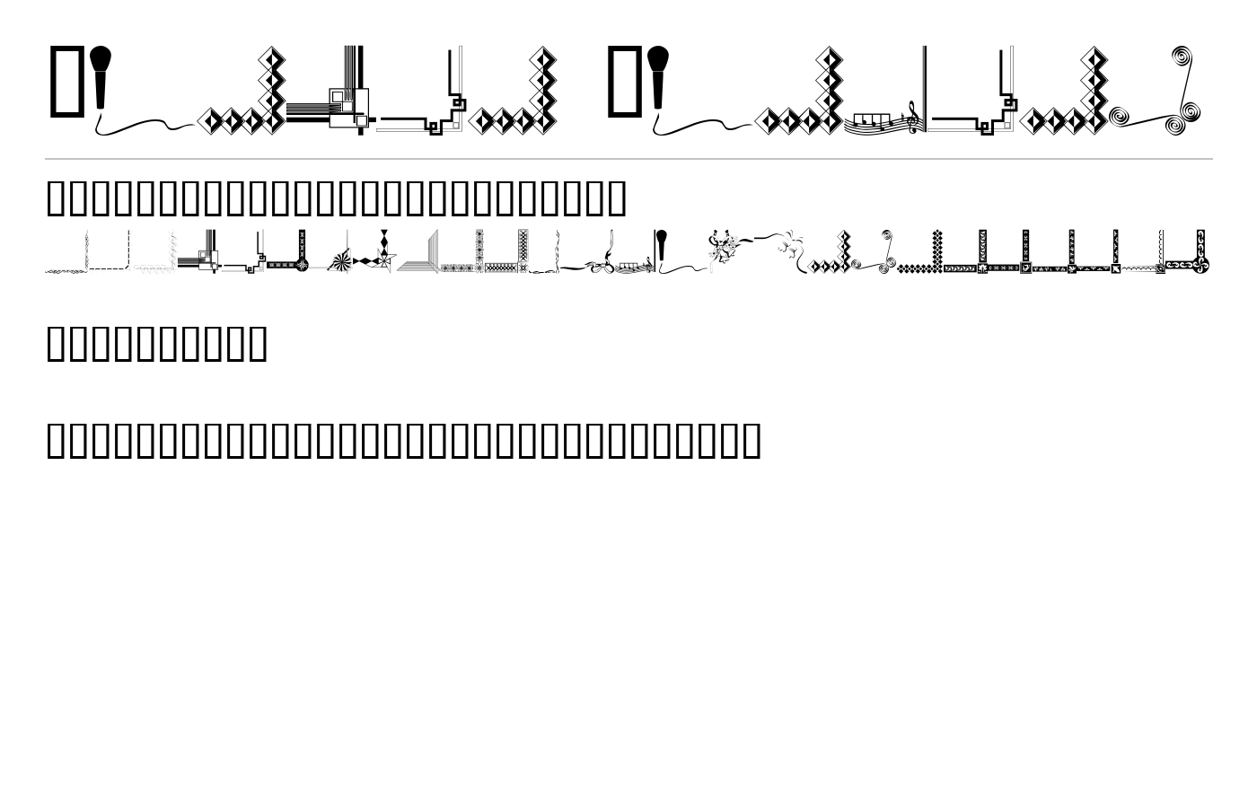 Border Corners Font preview