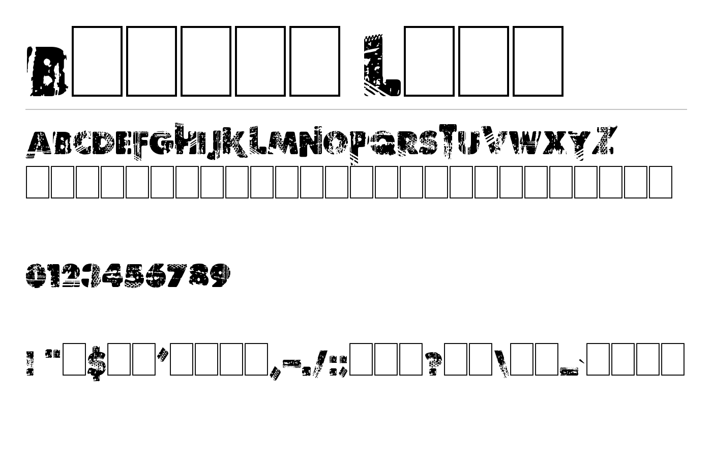 Border Line Font preview