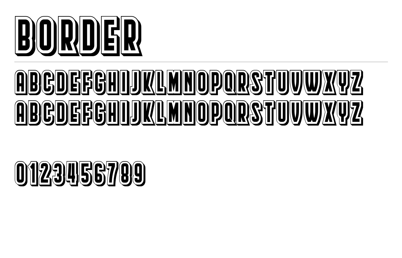 Border Font preview