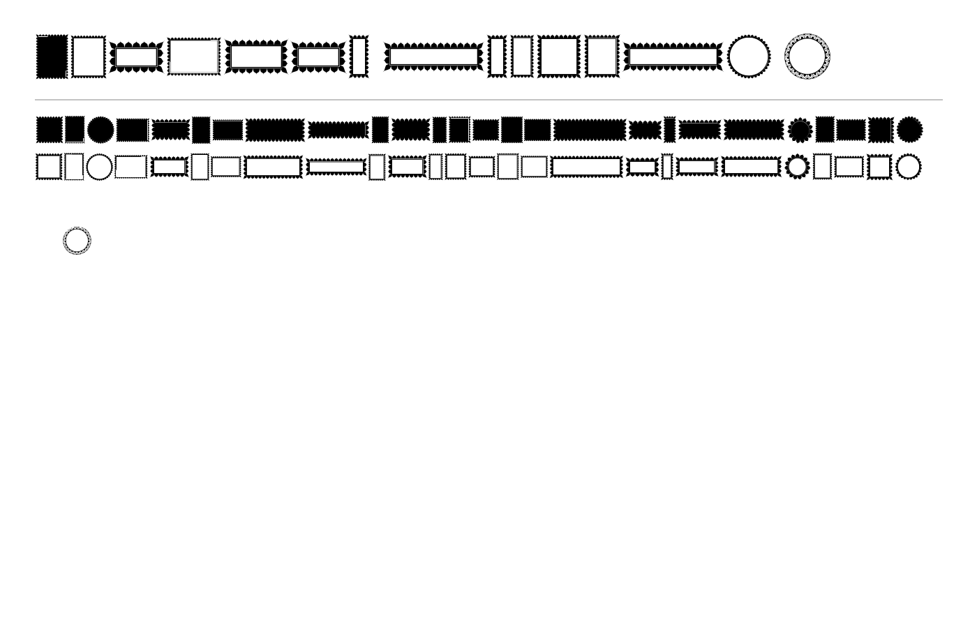 Borders islamic 1444 Font preview