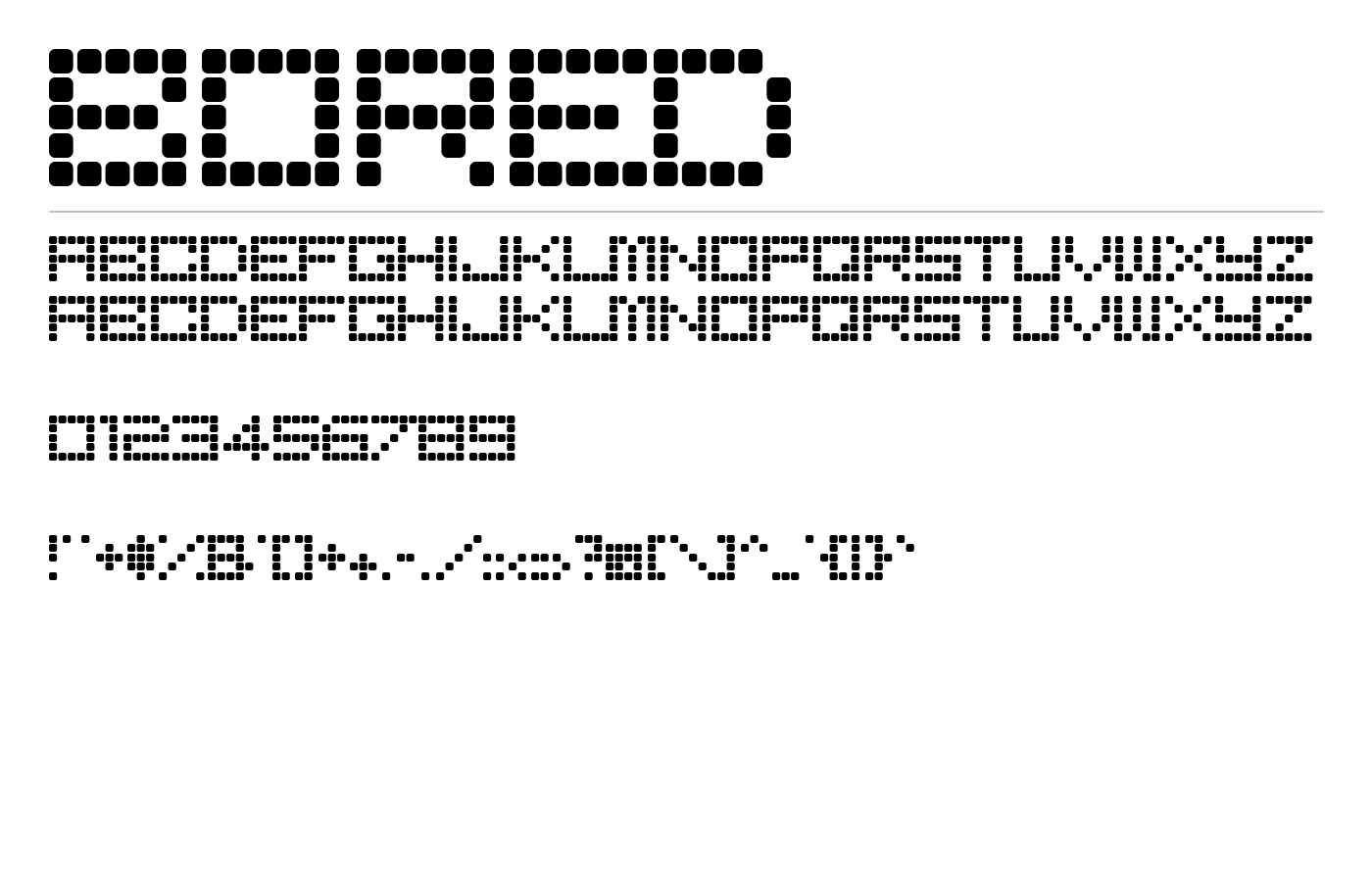 Bored Font preview