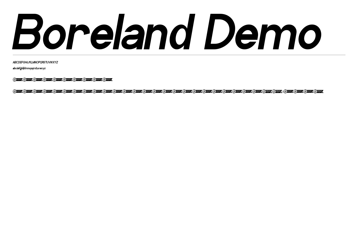 Boreland Demo Font preview
