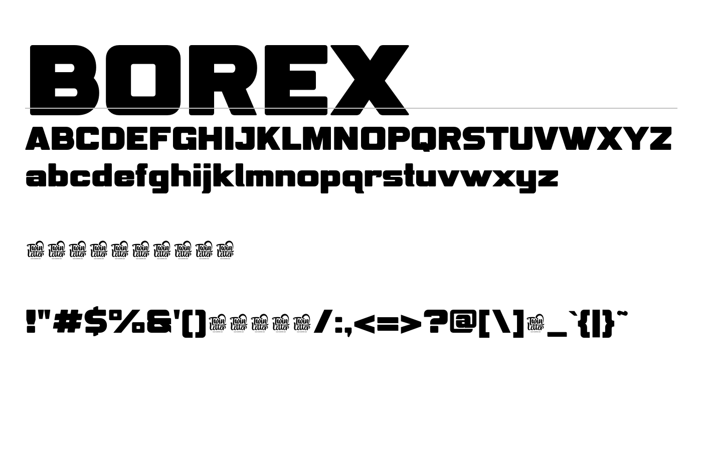 BOREX Font preview