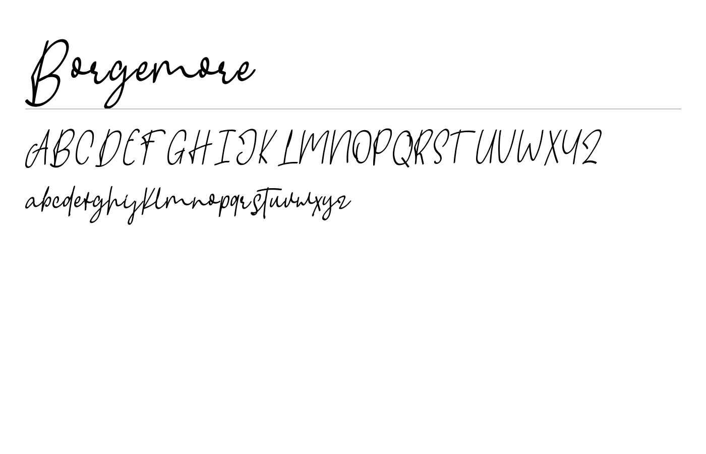 Borgemore Font preview
