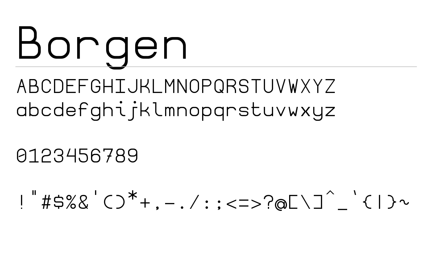 Borgen Font preview