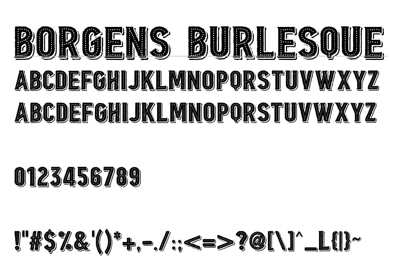 Borgens Burlesque Font preview