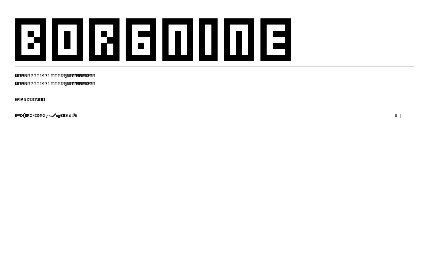 Borgnine Font preview