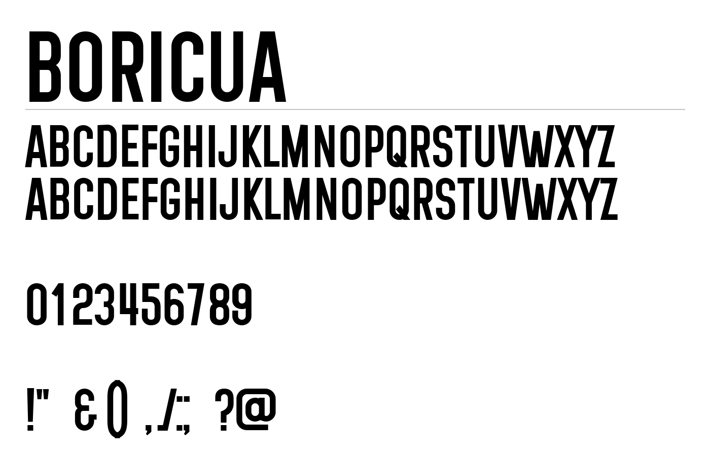Boricua Font preview