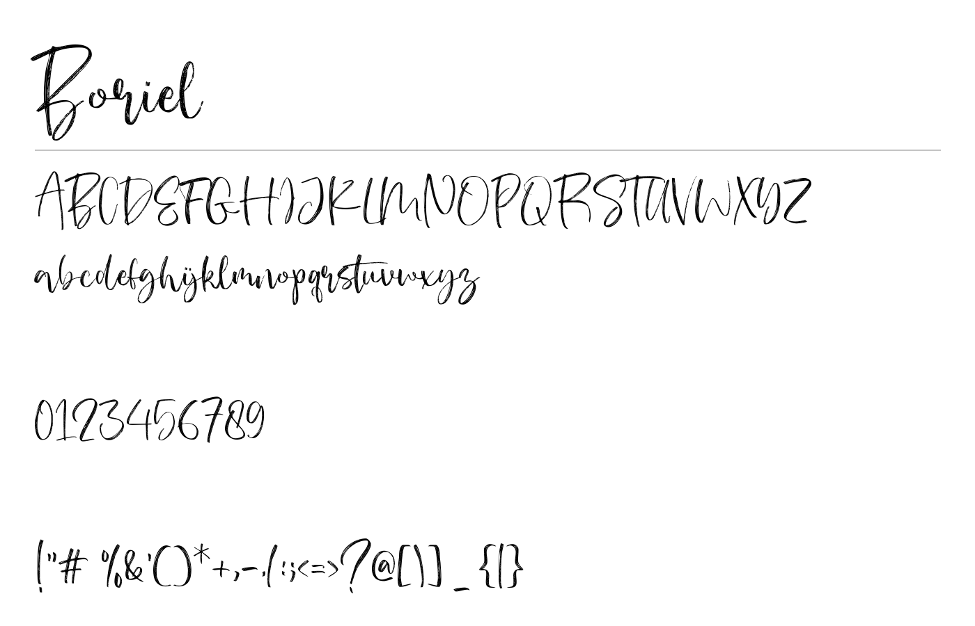 Boriel Font preview