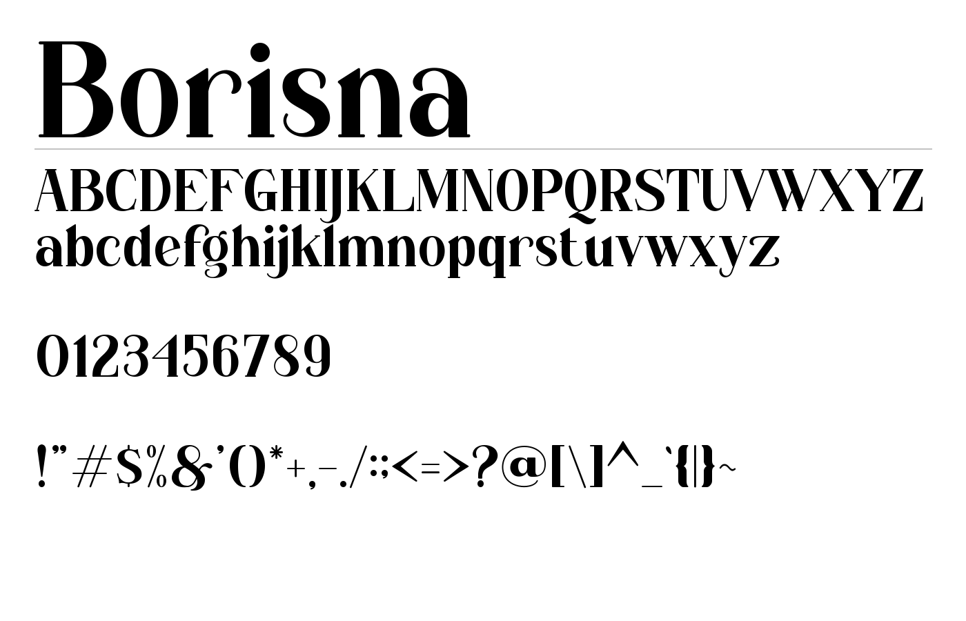 Borisna Font preview