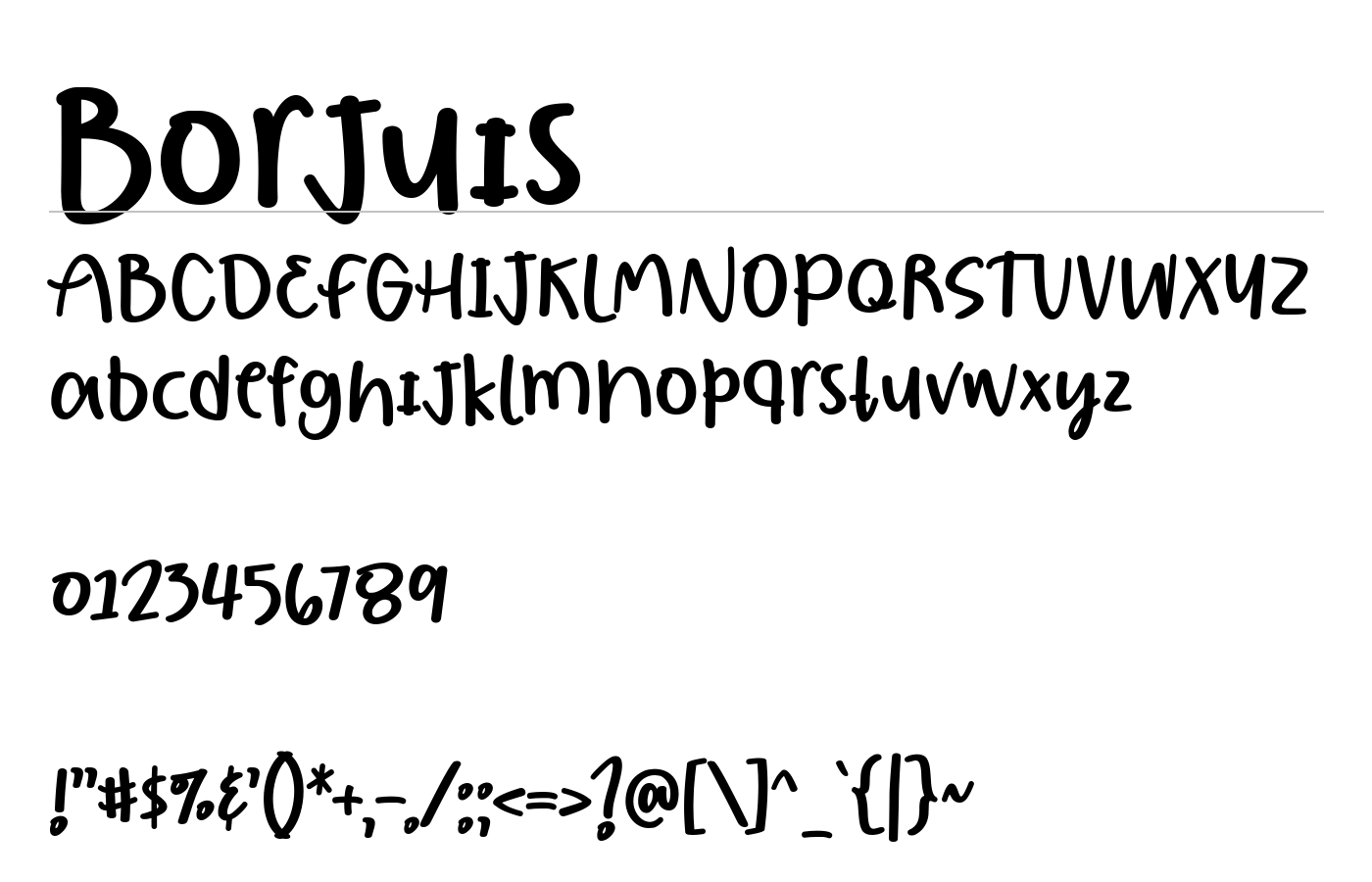 Borjuis Font preview