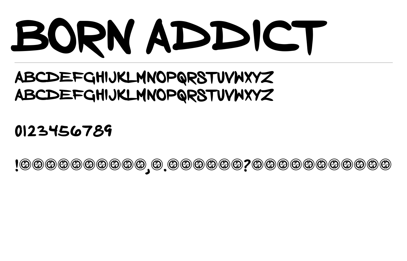 Born Addict Font preview