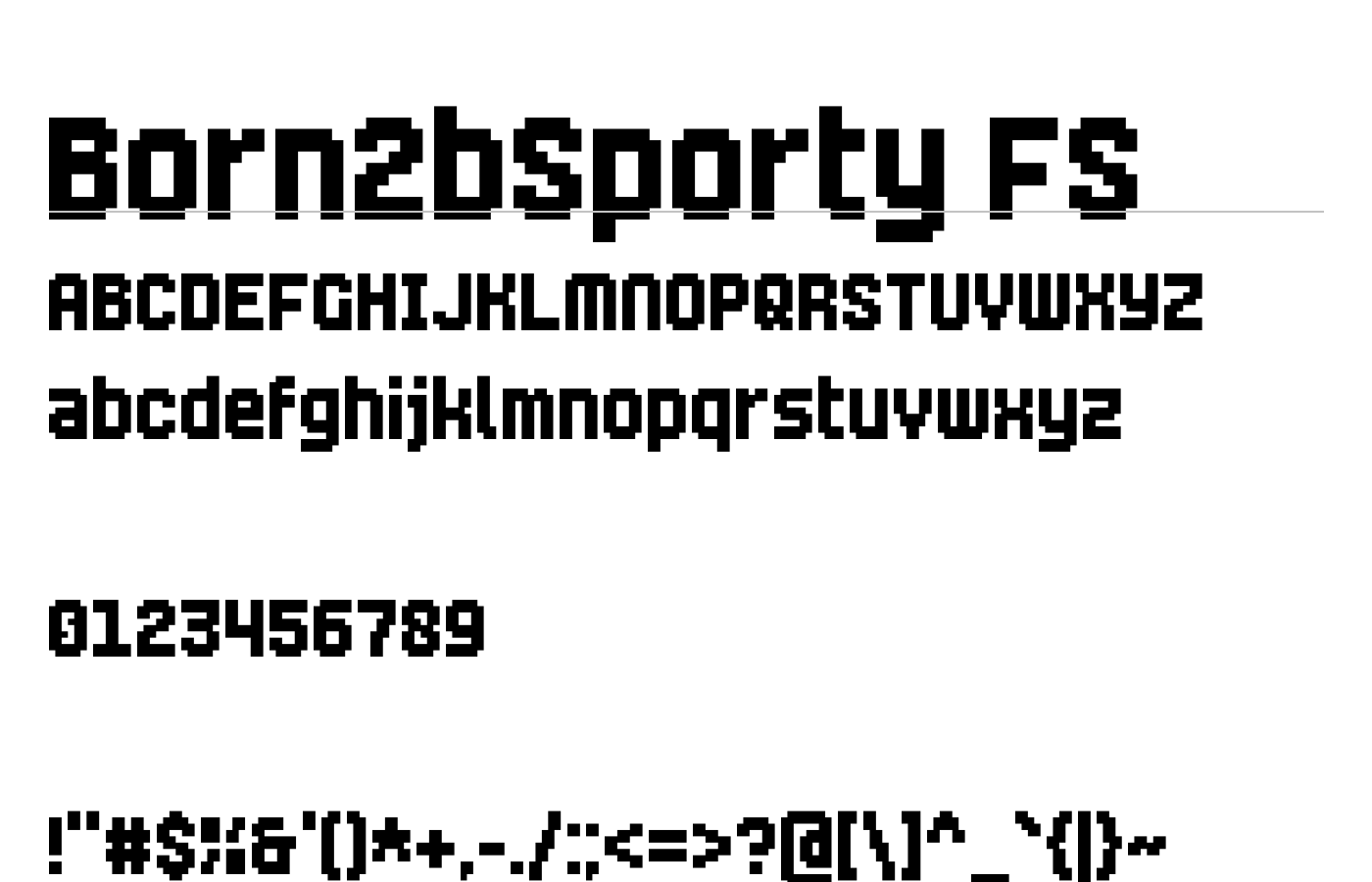 Born2bSporty FS Font preview