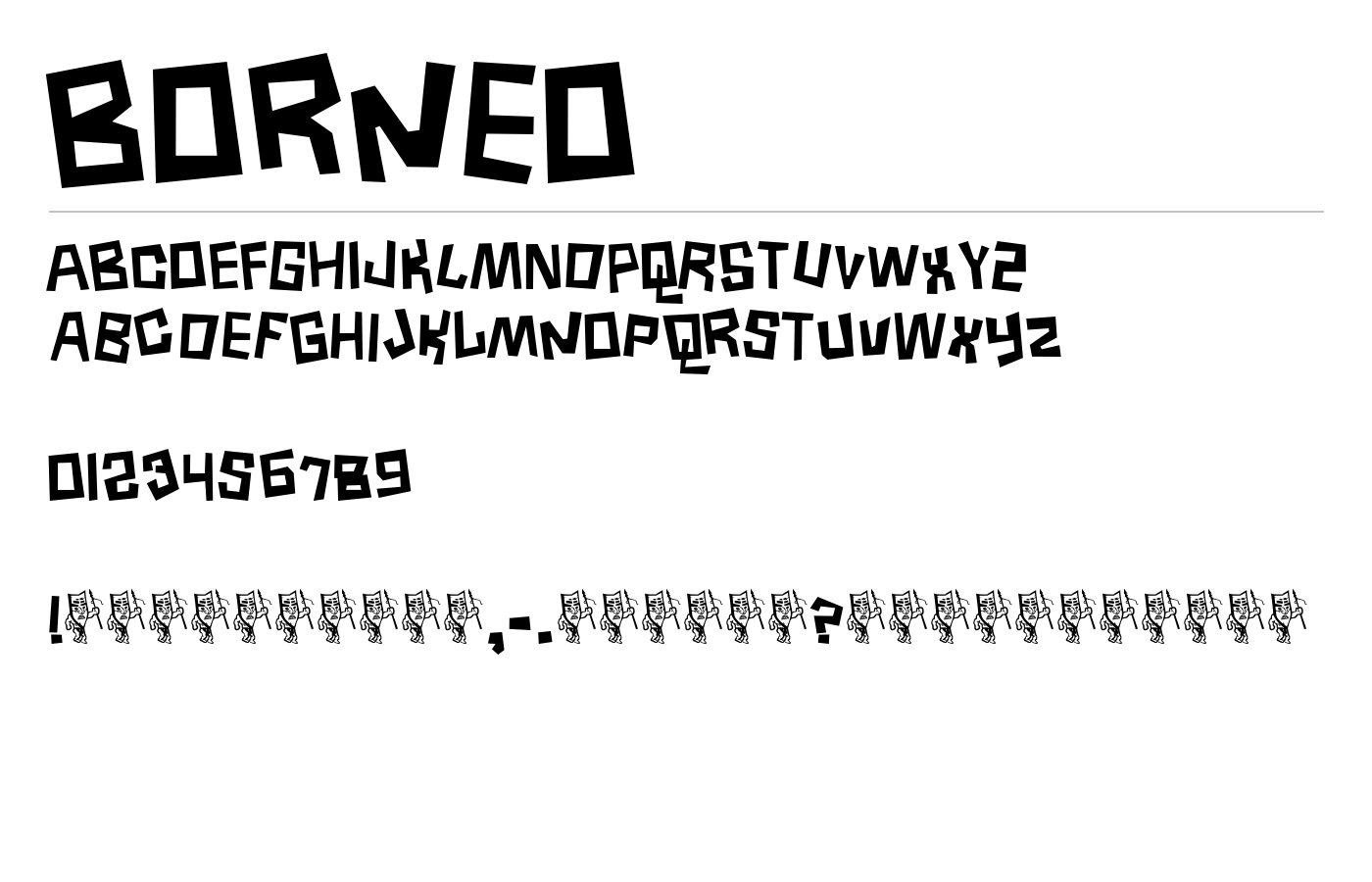 Borneo Font preview