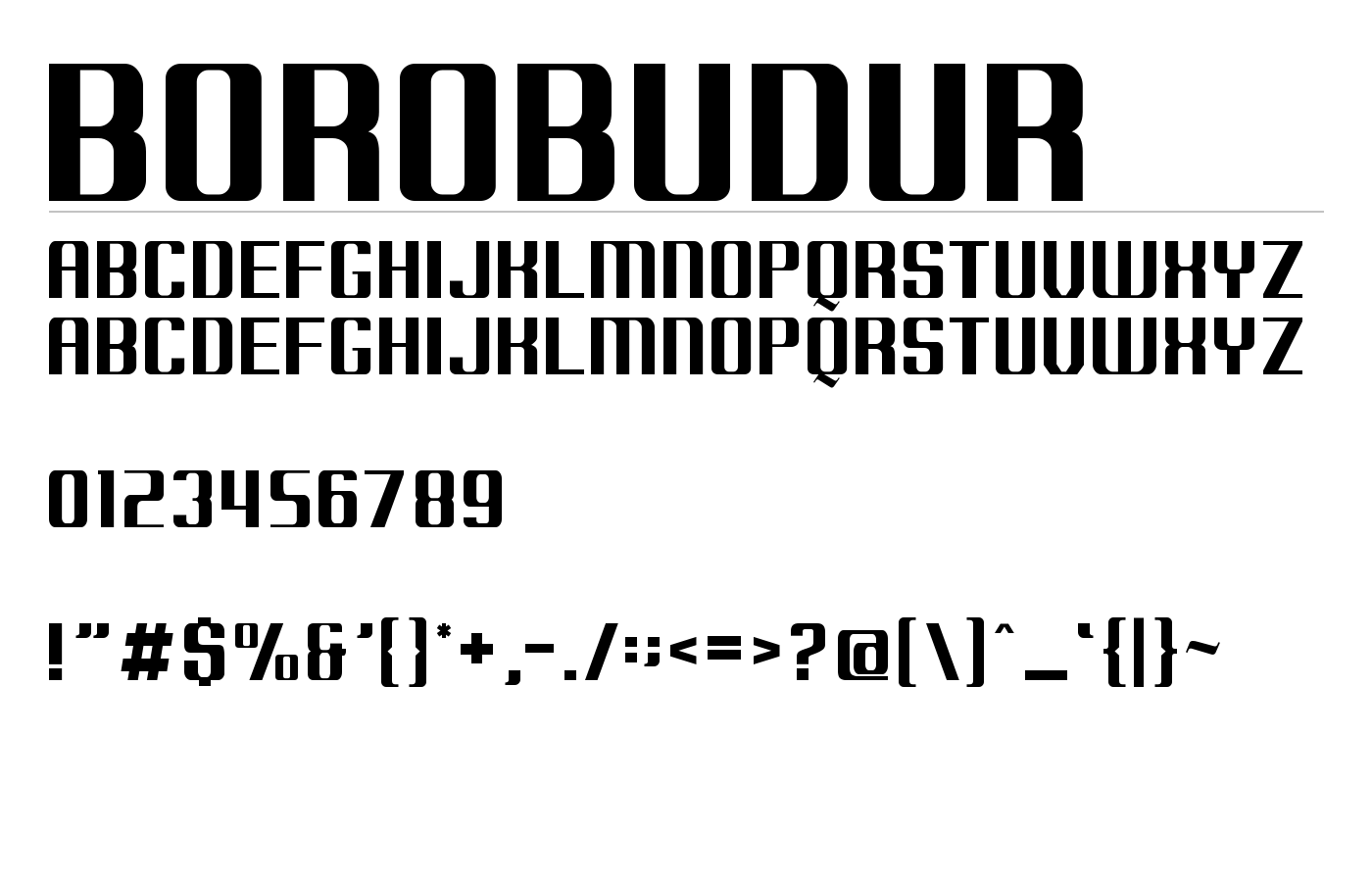Borobudur Font preview