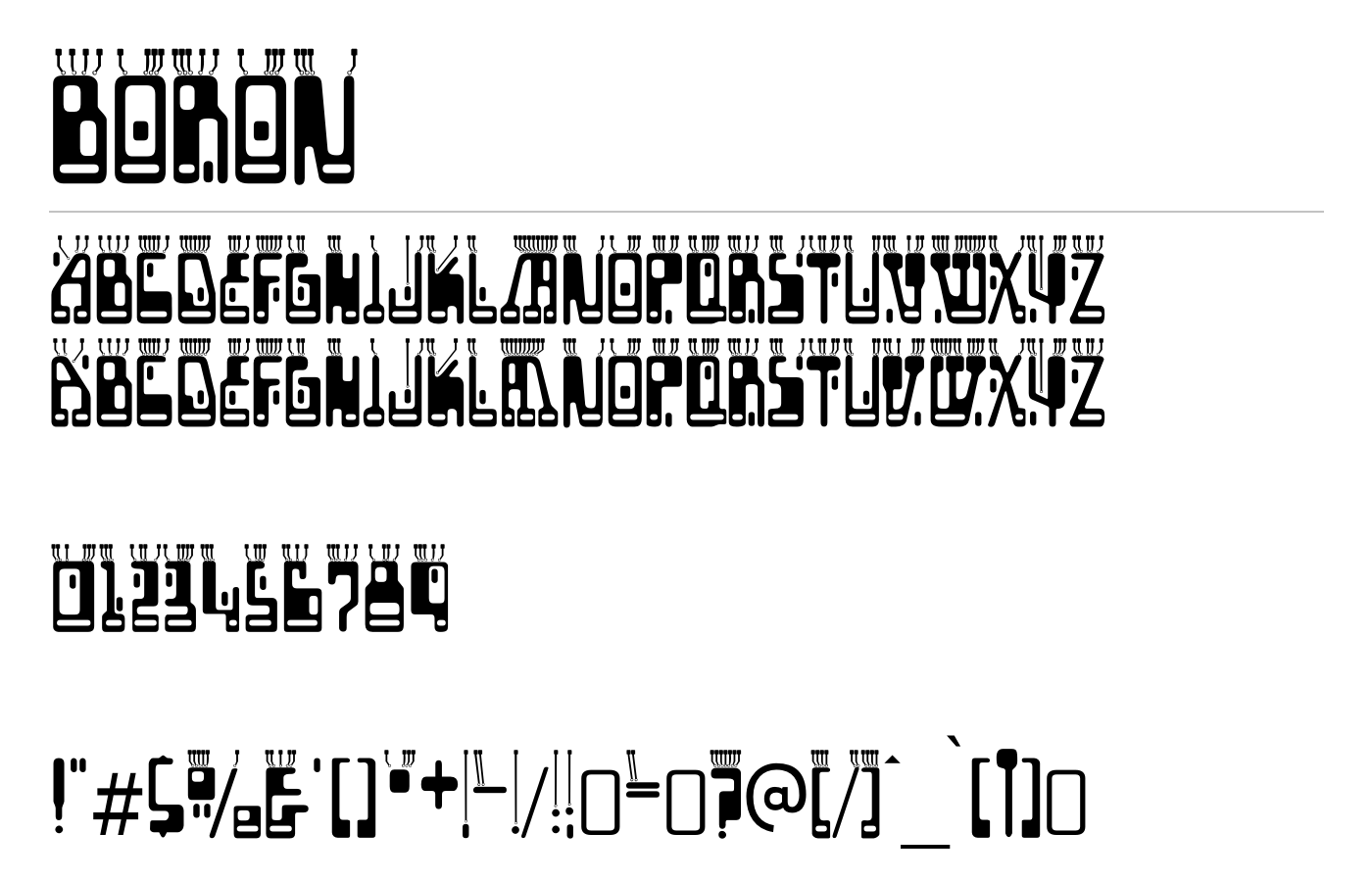 Boron Font preview