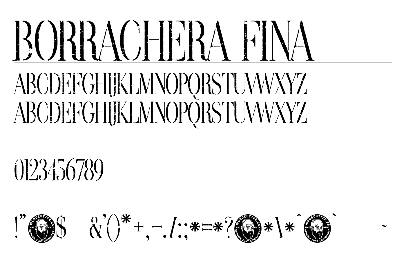 Borrachera Fina Font preview