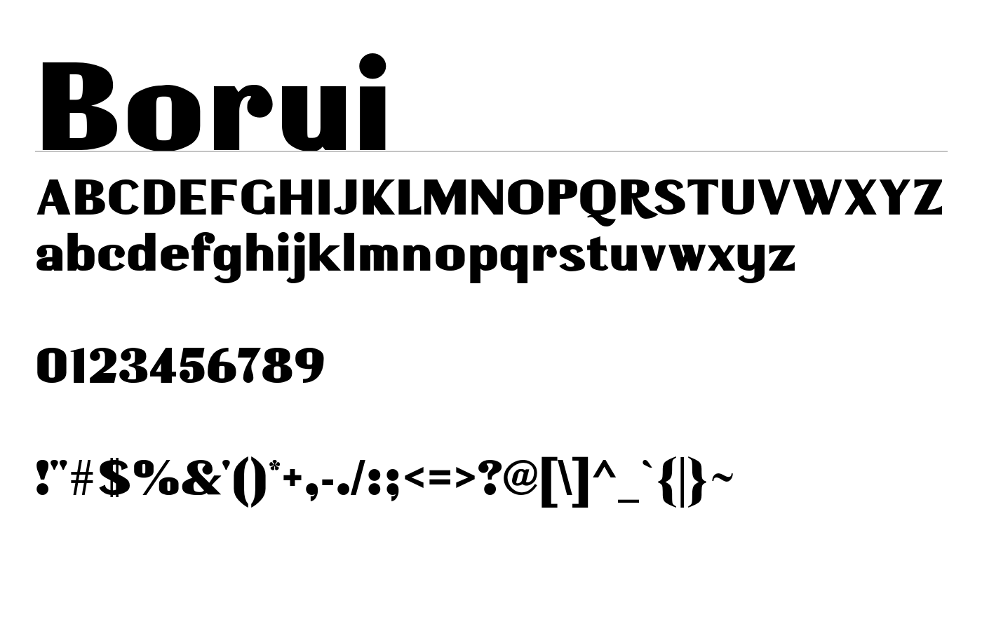 Borui Font preview
