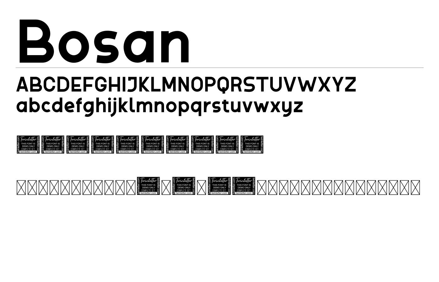 Bosan Font preview