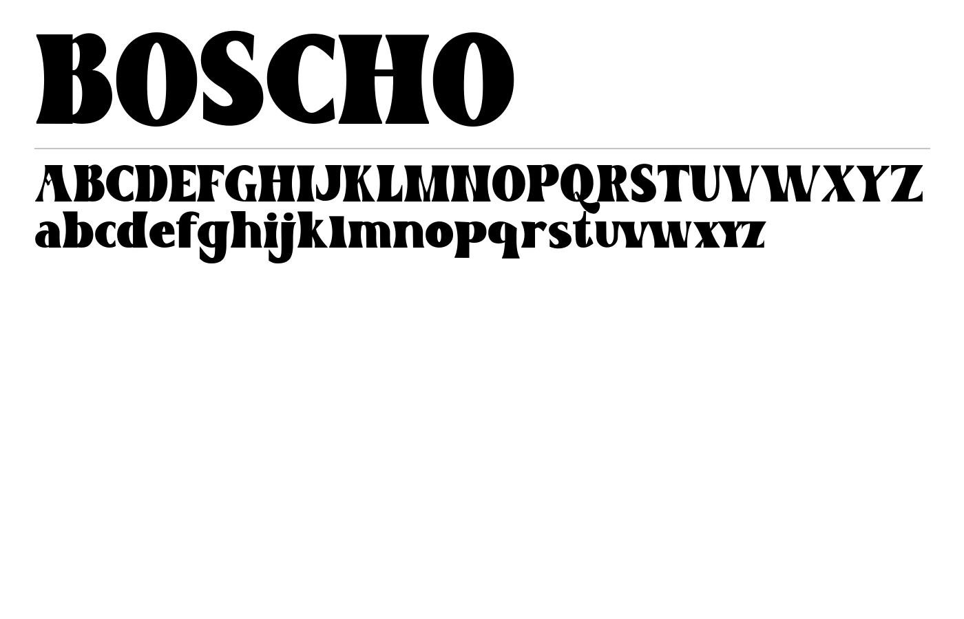 BOSCHO Font preview