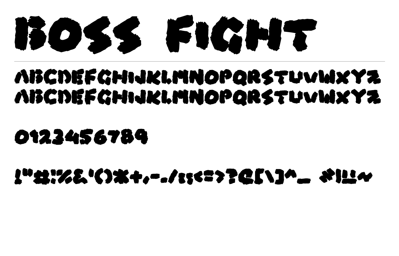 Boss Fight Font preview