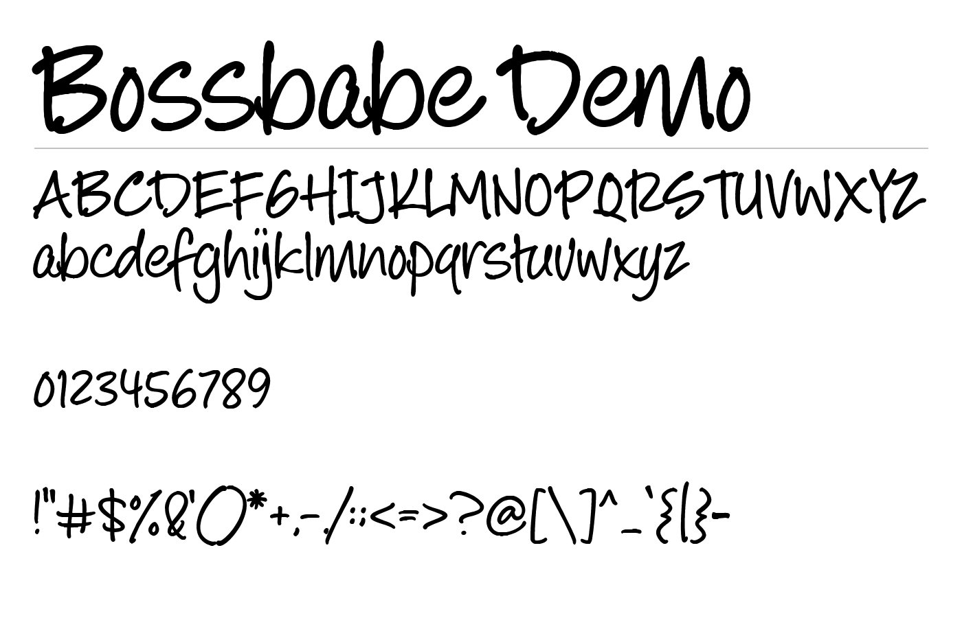 Bossbabe Demo Font preview