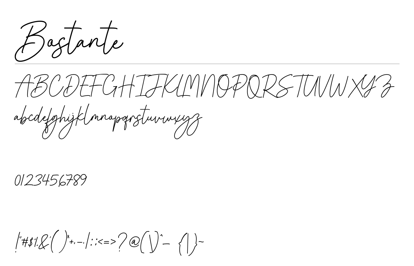 Bostante Font preview