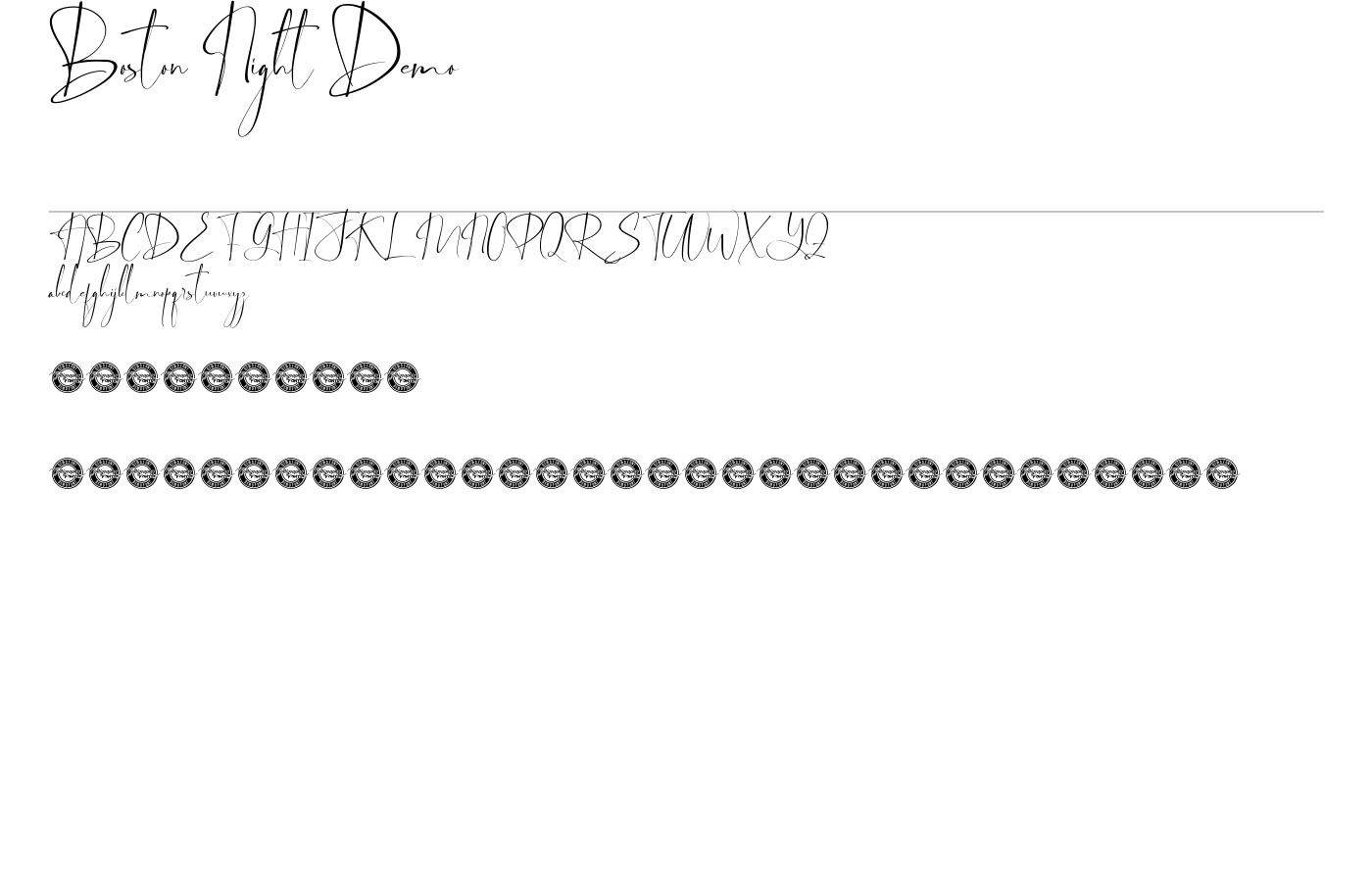 Boston Night Demo Font preview