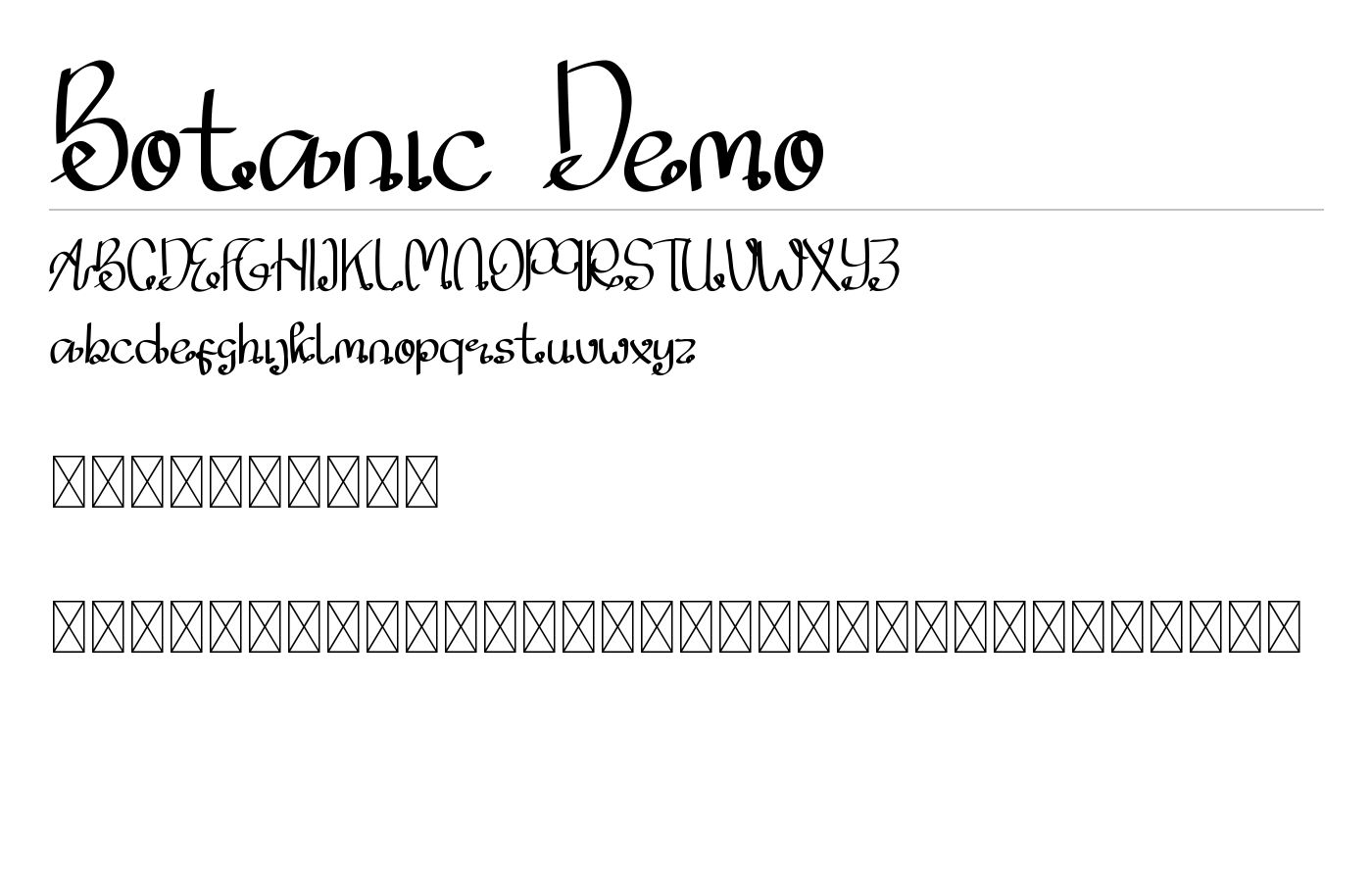 Botanic Demo Font preview