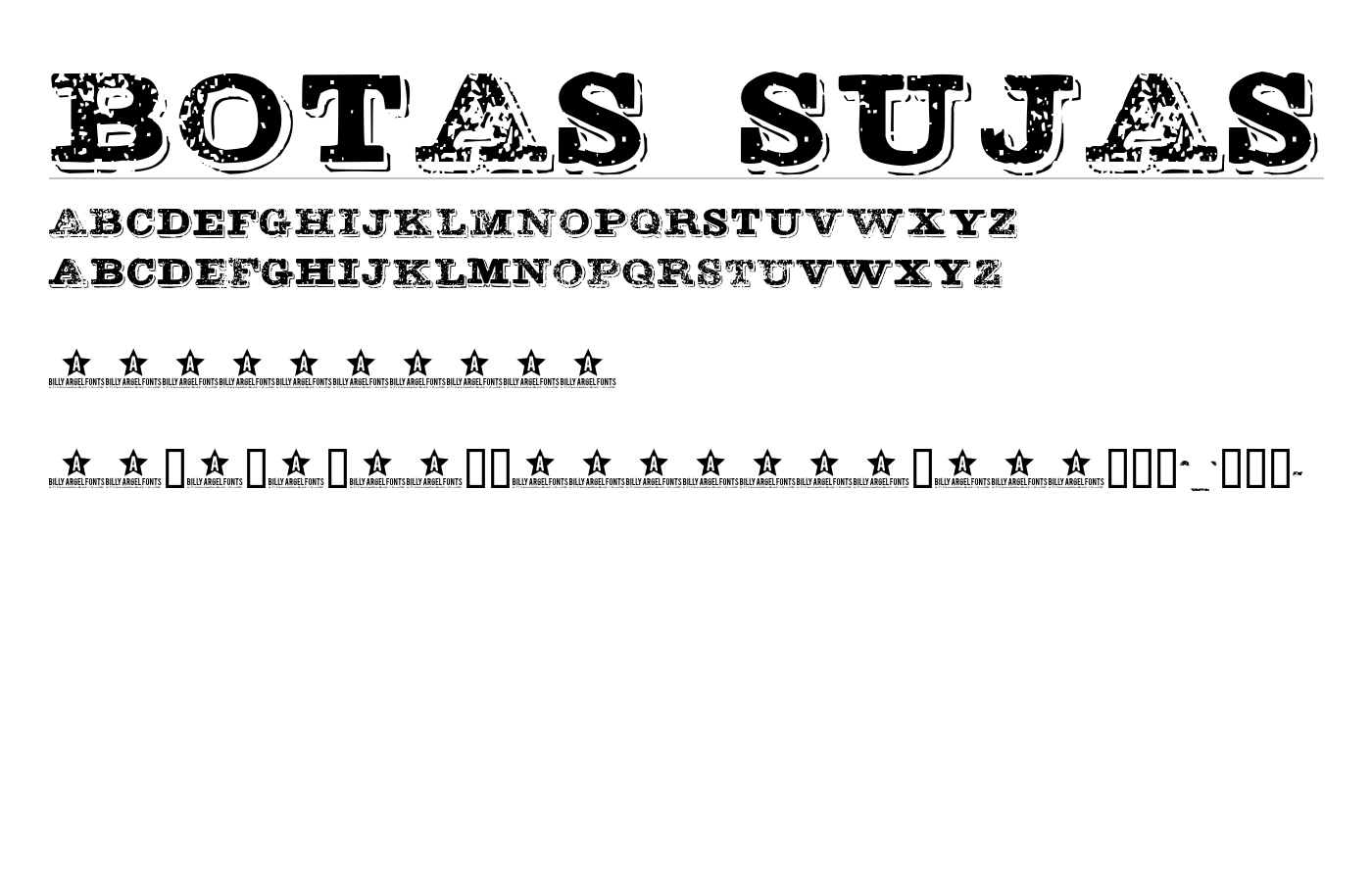 BOTAS SUJAS Font preview