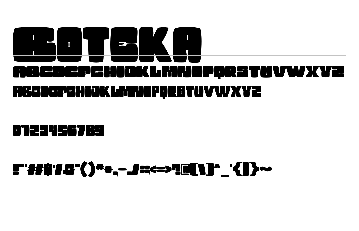 Boteka Font preview