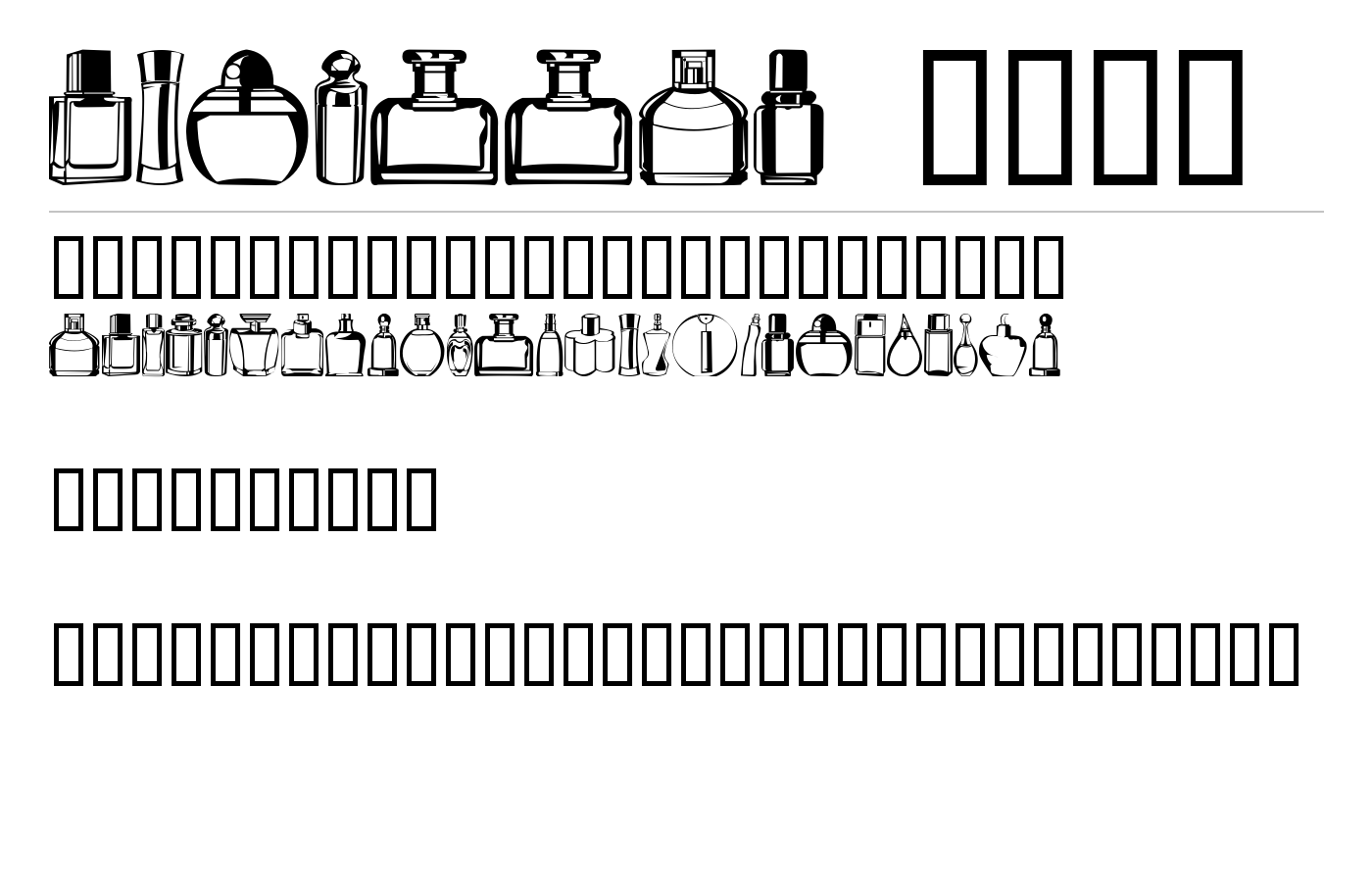 botellas 2004 Font preview