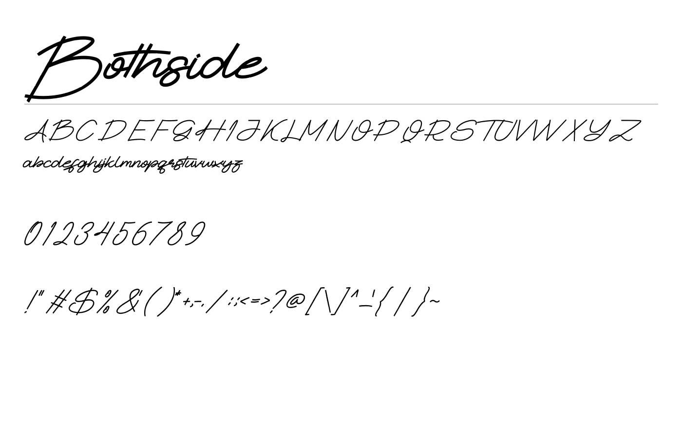 Bothside Font preview