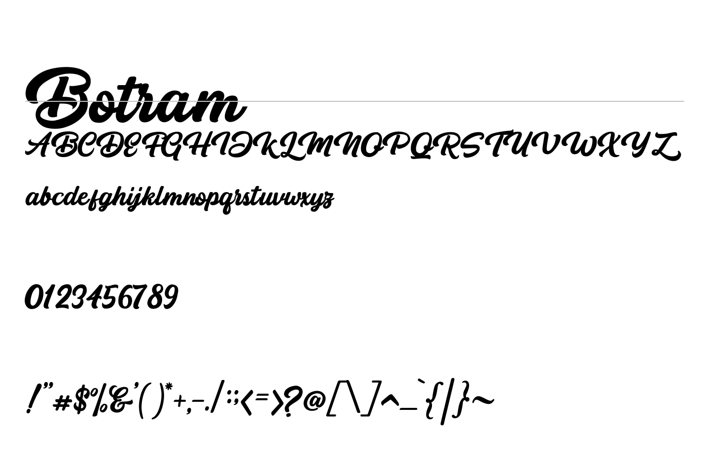 Botram Font preview