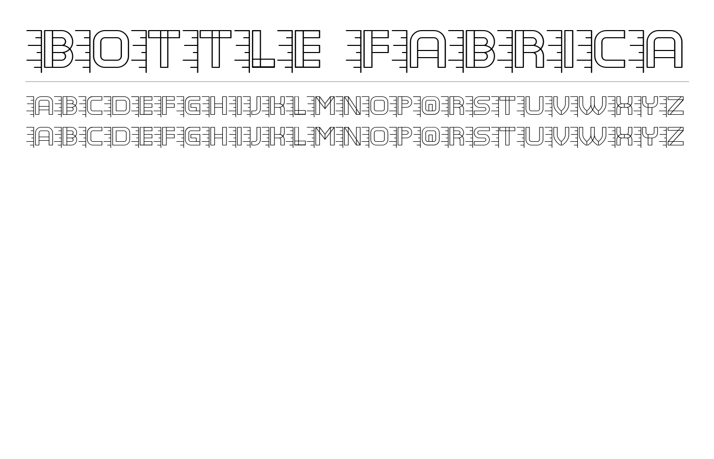 Bottle Fabrica Font preview