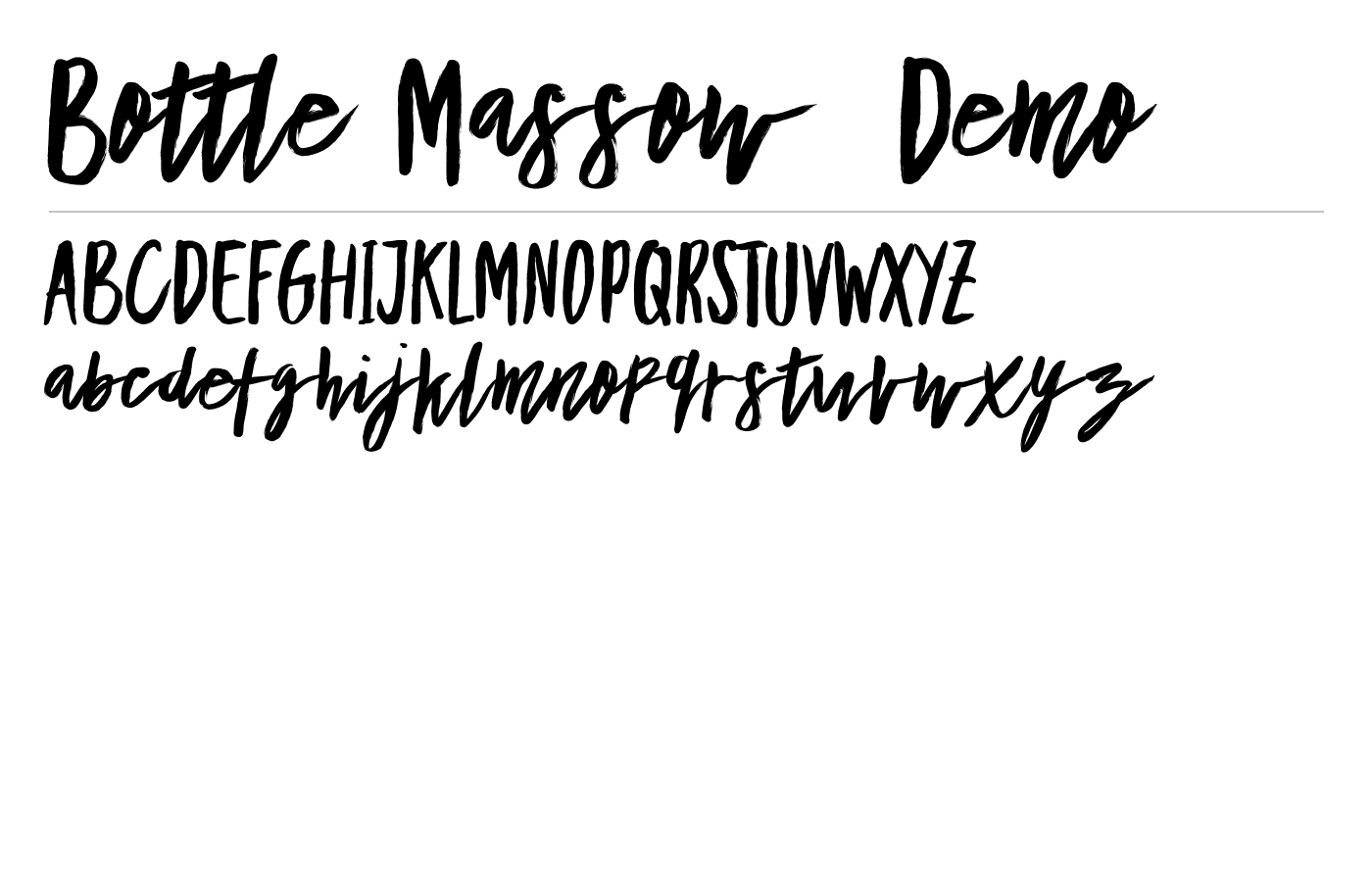 Bottle Massow Demo Font preview