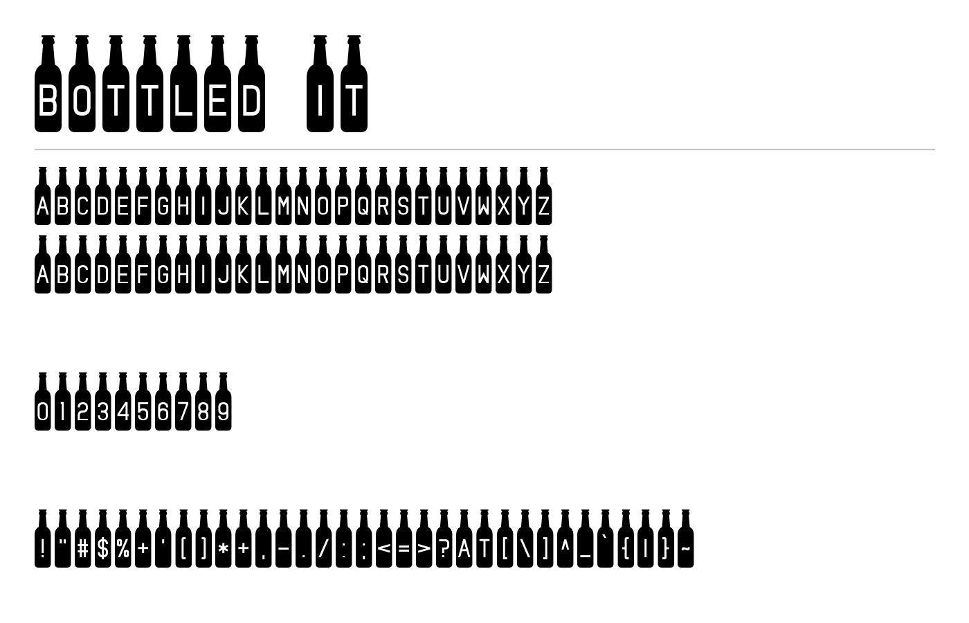 Bottled It Font preview