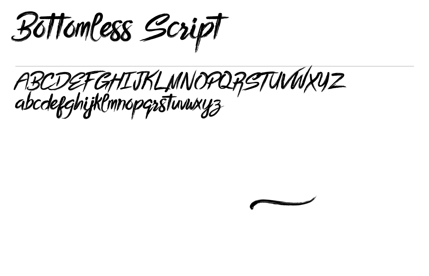 Bottomless Script Font preview