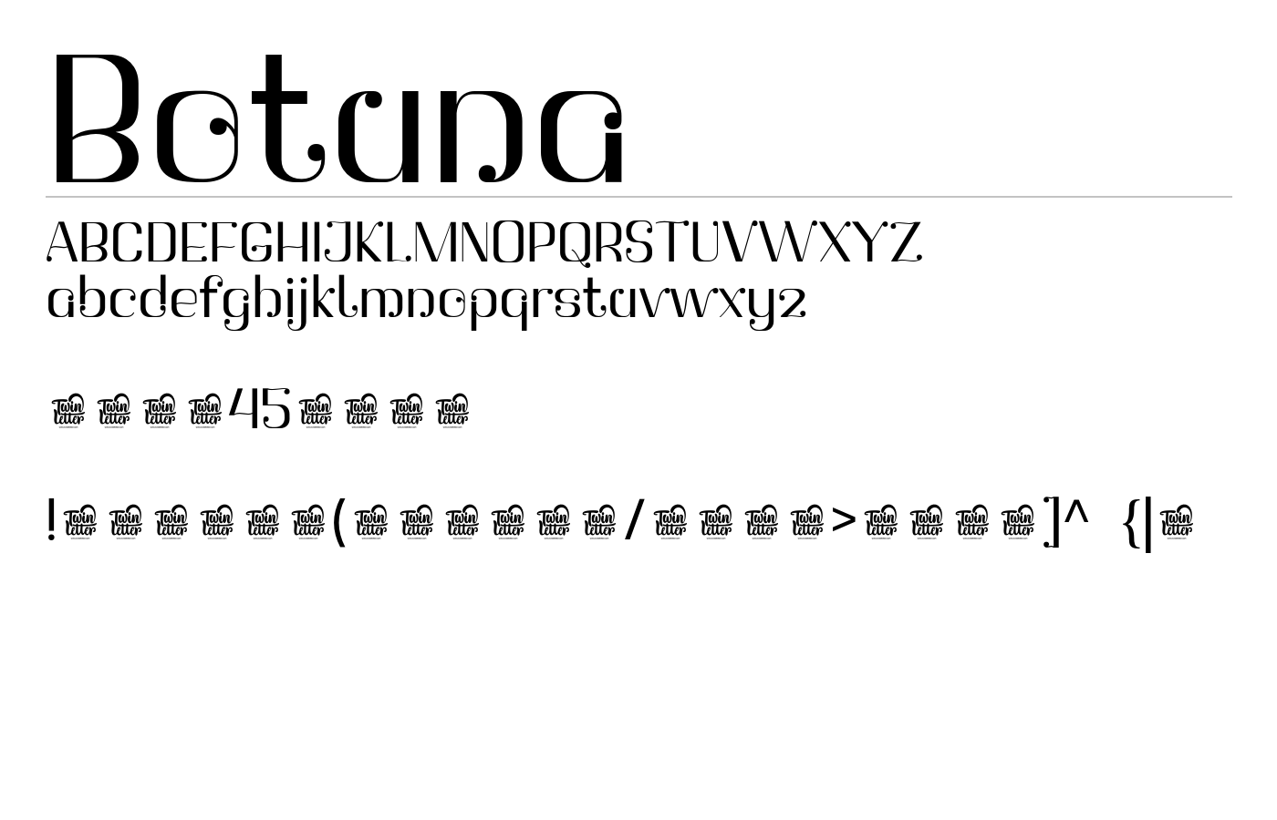 Botuna Font preview