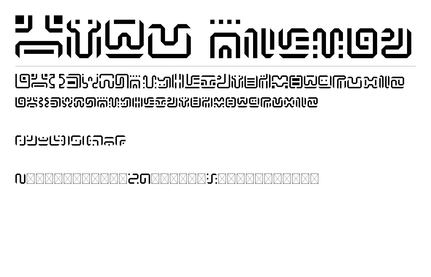 BOTW Hylian Font preview