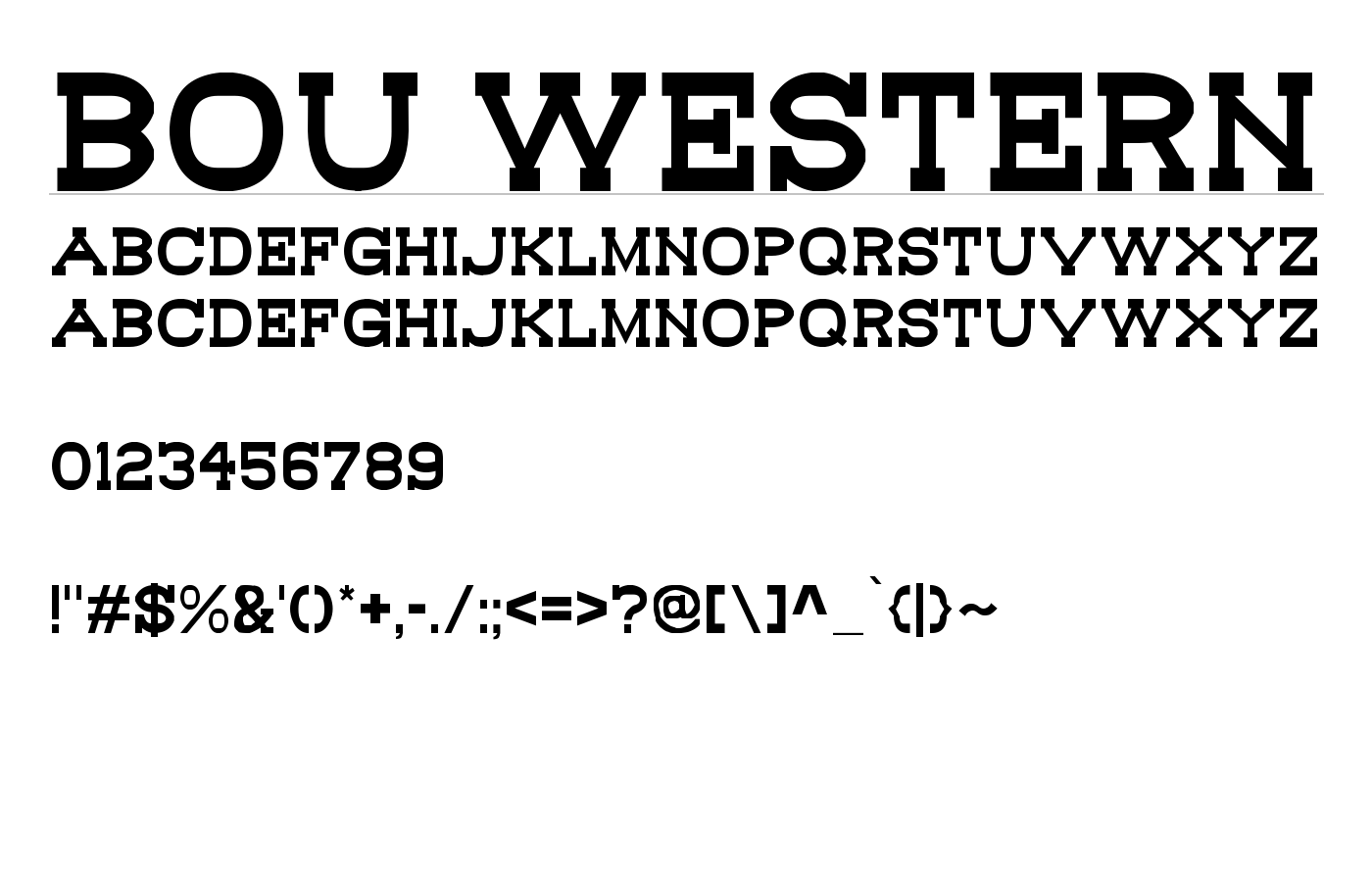 Bou Western Font preview