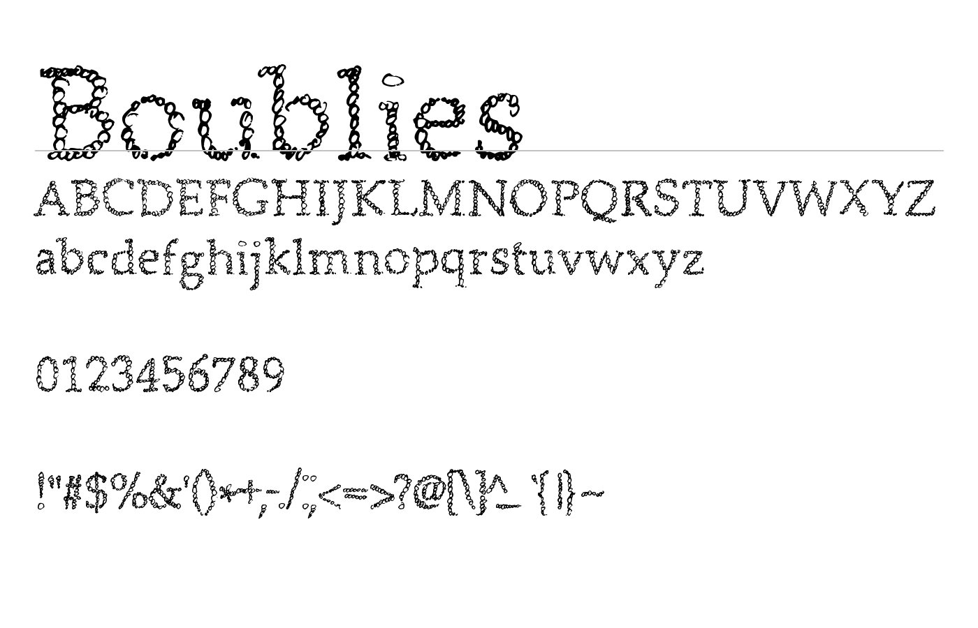 Boublies Font preview