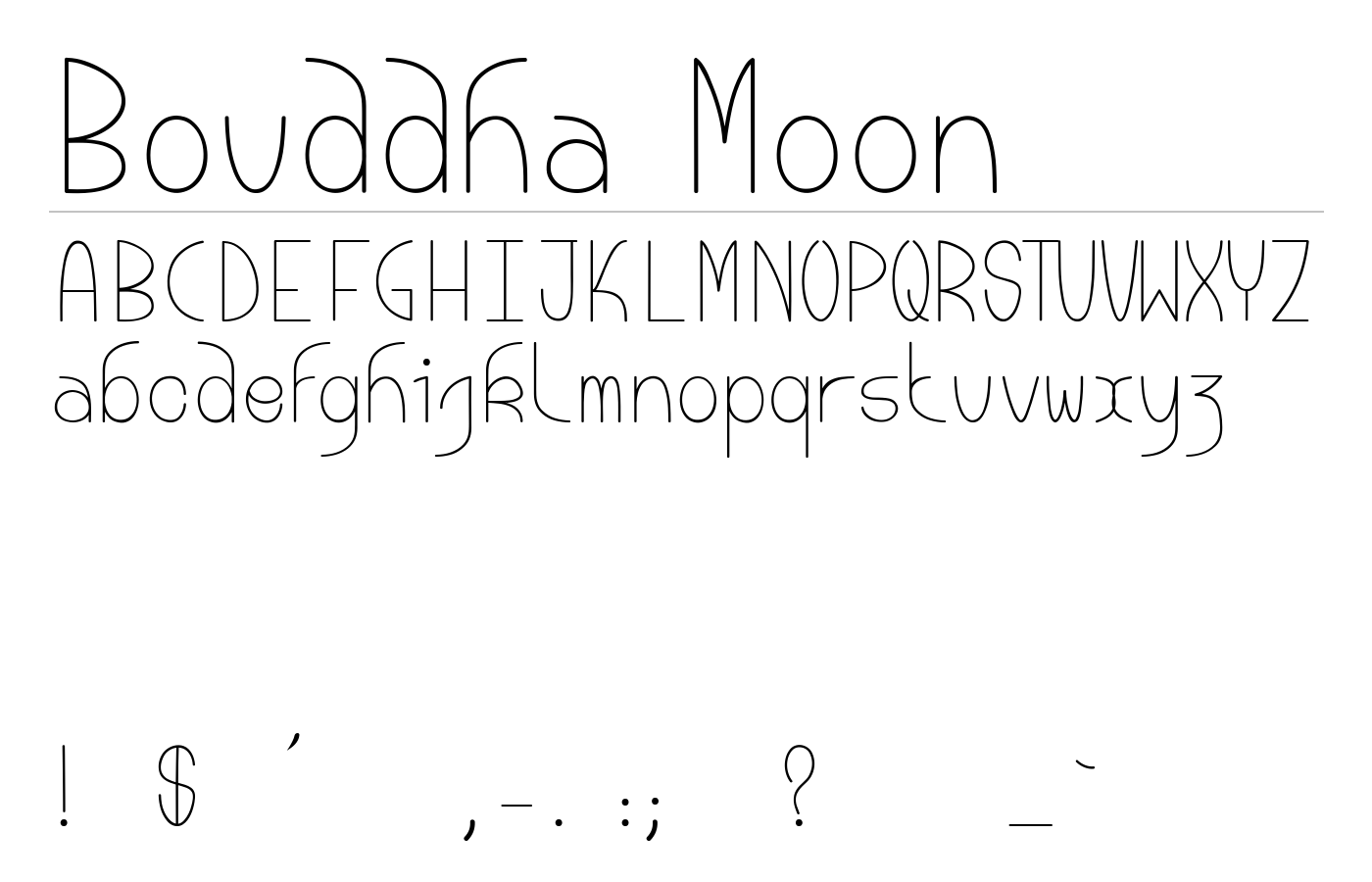 Bouddha Moon Font preview