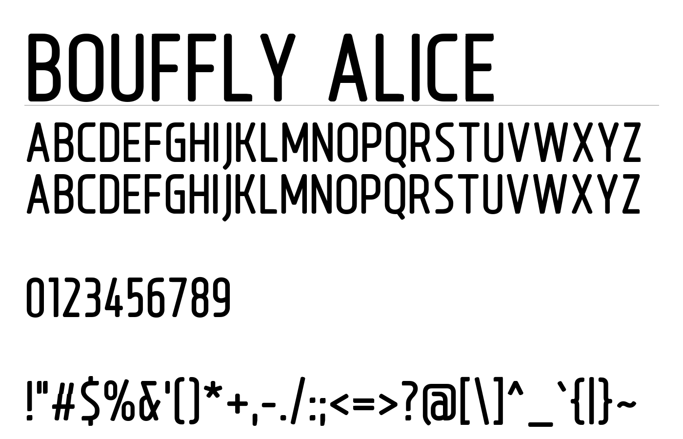 Bouffly Alice Font preview