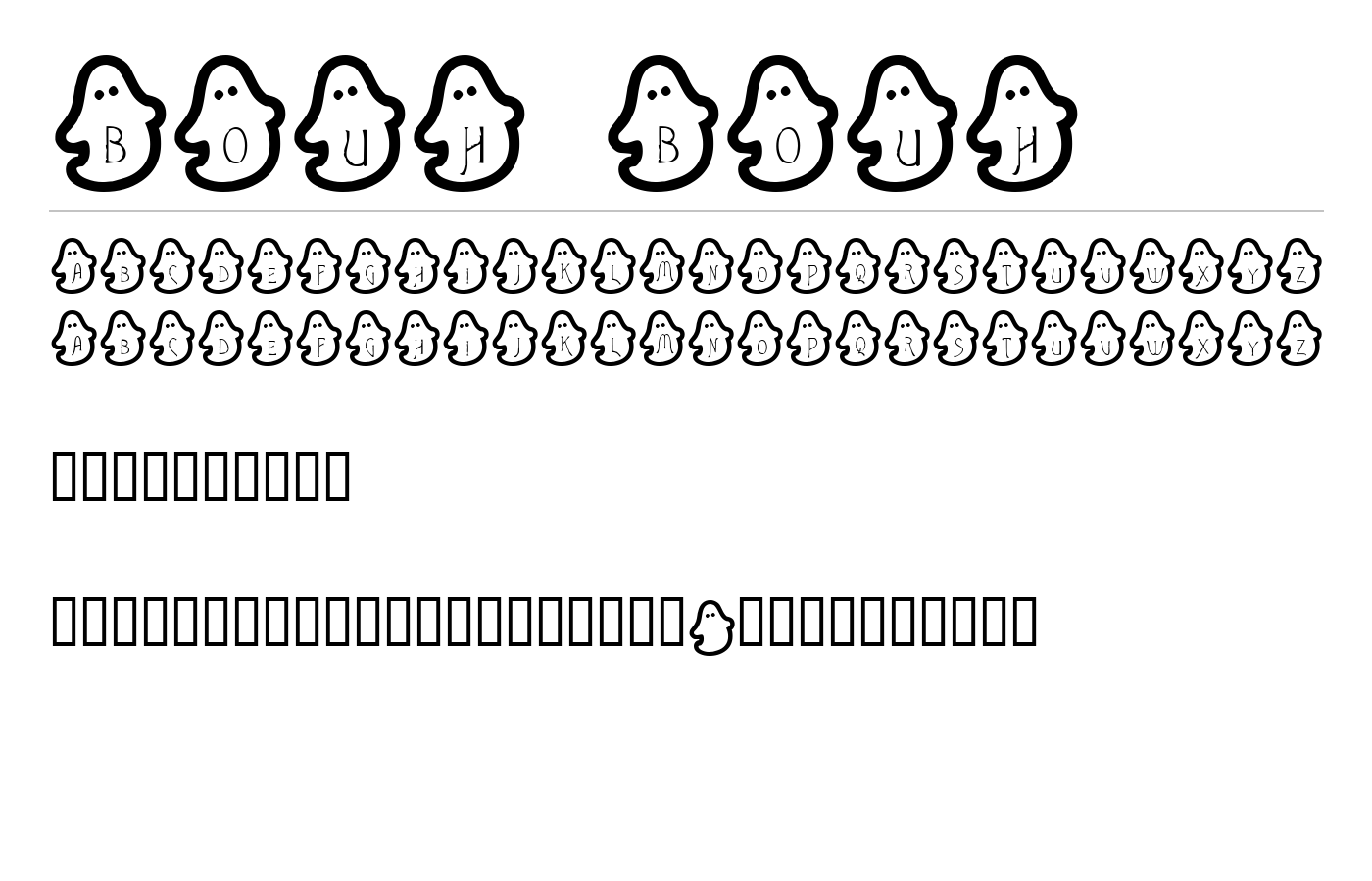 Bouh bouh Font preview