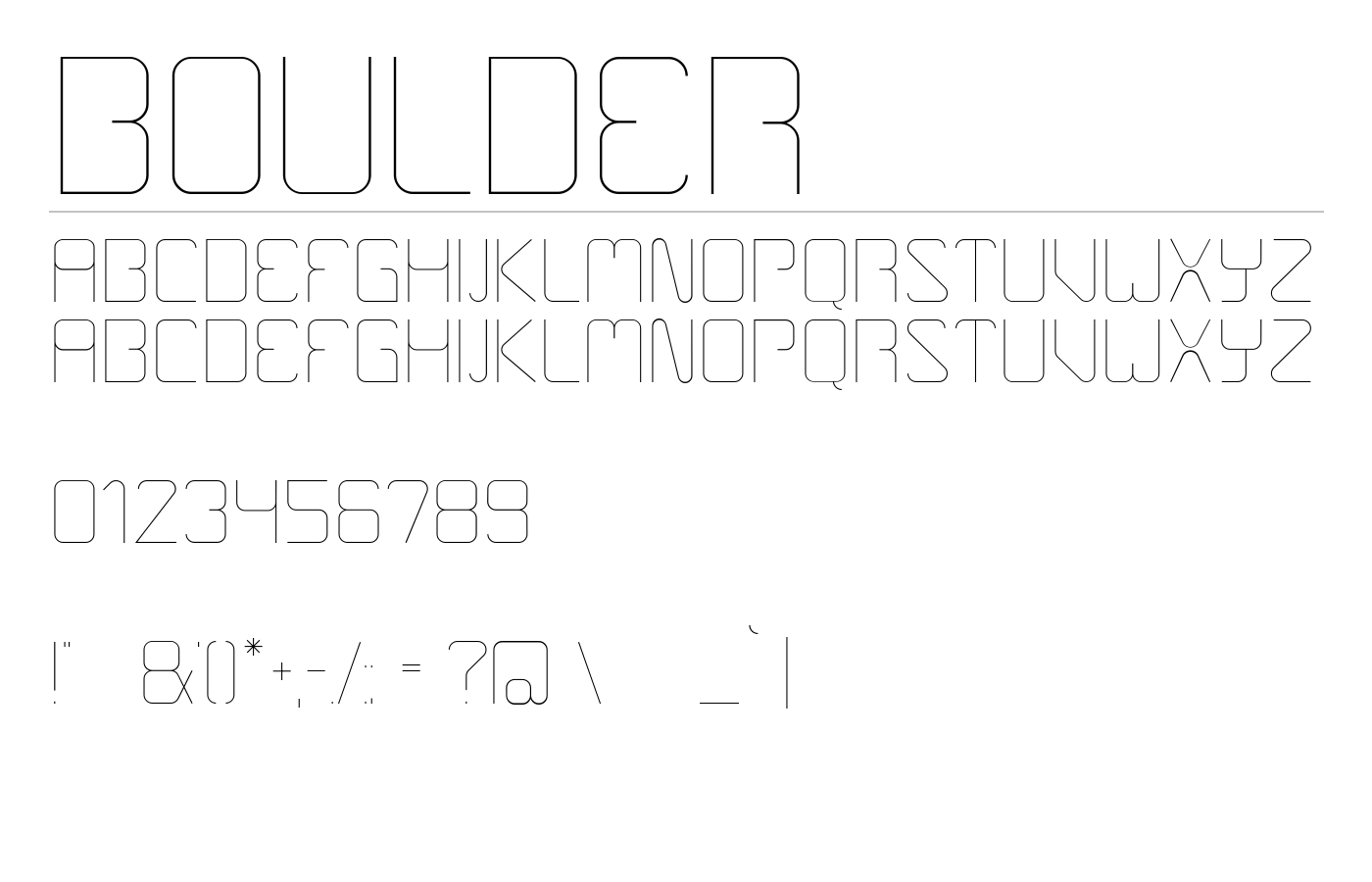 Boulder Font preview