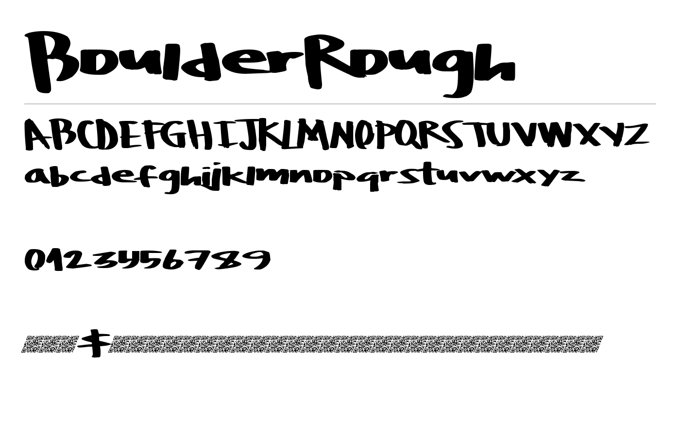 BoulderRough Font preview